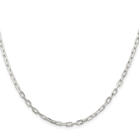 925 White Gold 2.9 mm Polished Chain Necklace