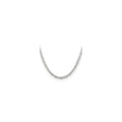 925 White Gold 4.5 mm Polished Chain Necklace, Solid