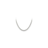 925 White Gold 4.5 mm Polished Chain Necklace