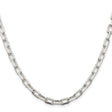 925 White Gold 5.75 mm Polished Chain Necklace