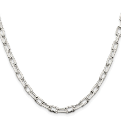 925 White Gold 5.75 mm Polished Chain Necklace