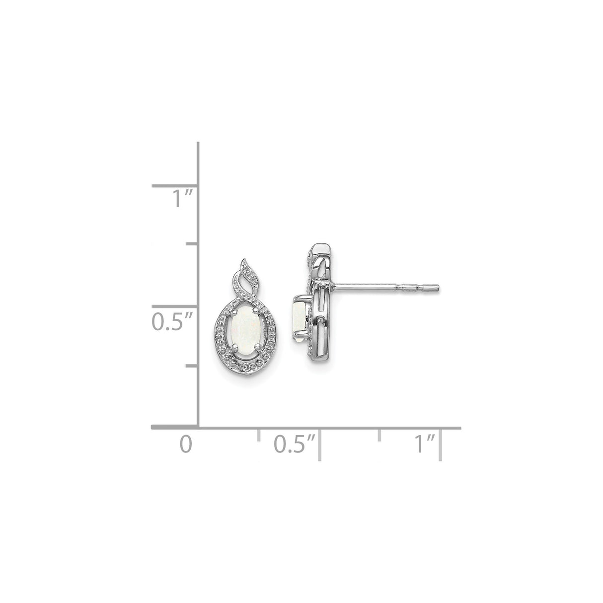 Sterling Silver Teardrop Earrings Opal CZ Infinity Loop