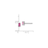 Sterling Silver Stud Earrings with Oval Cut Created Sapphire, Classic Minimalist Style for Women