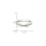 Sterling Silver Beveled Edge, Comfort Fit wedding band ring shown for scale