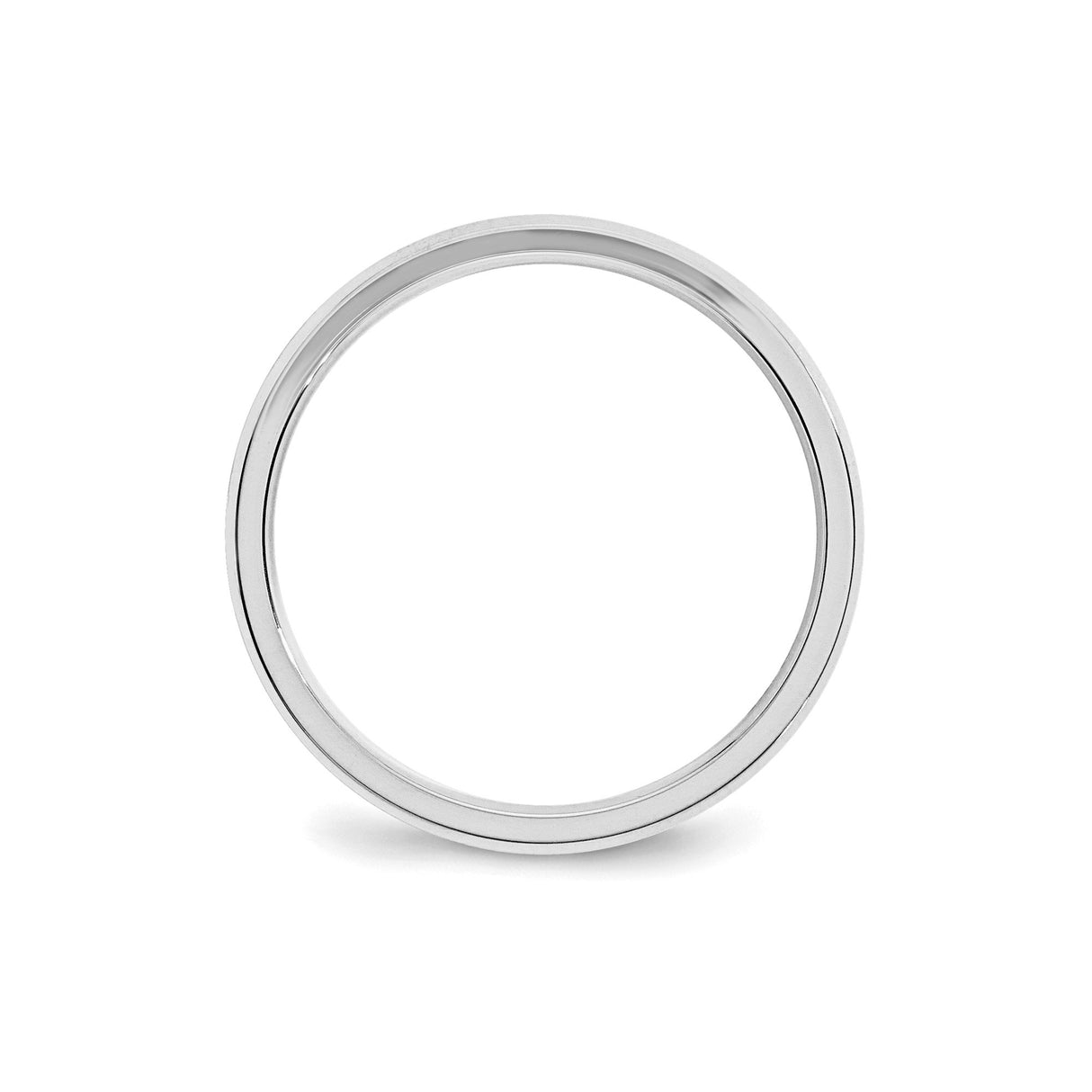 Sterling Silver Beveled Edge wedding band ring alternate angle