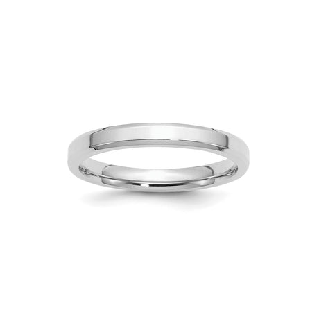 Sterling Silver Beveled Edge wedding band ring