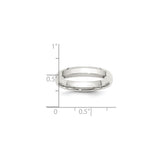 Sterling Silver Beveled Edge, Comfort Fit wedding band ring shown for scale