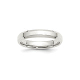 Sterling Silver Beveled Edge, Comfort Fit wedding band ring