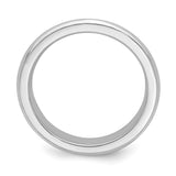 Sterling Silver Beveled Edge wedding band ring alternate angle