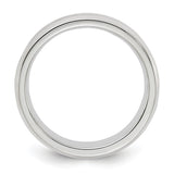 Sterling Silver Beveled Edge, Comfort Fit wedding band ring alternate angle