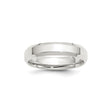 Sterling Silver Beveled Edge, Comfort Fit wedding band ring