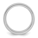 Sterling Silver Beveled Edge wedding band ring alternate angle