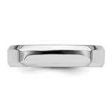 Sterling Silver Beveled Edge wedding band ring detail view