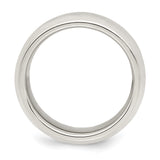 Sterling Silver Beveled Edge, Comfort Fit wedding band ring alternate angle