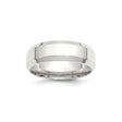 Sterling Silver Beveled Edge, Comfort Fit wedding band ring