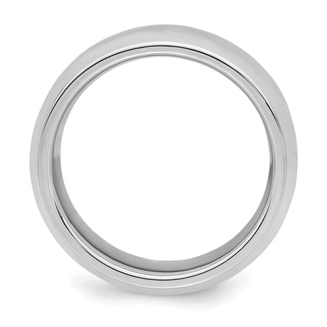 Sterling Silver Beveled Edge wedding band ring alternate angle