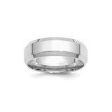 Sterling Silver Beveled Edge wedding band ring