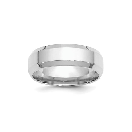 Sterling Silver Beveled Edge wedding band ring