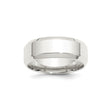 Sterling Silver Beveled Edge, Comfort Fit wedding band ring