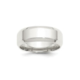 Sterling Silver Beveled Edge, Comfort Fit wedding band ring