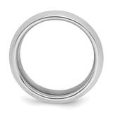 Sterling Silver Beveled Edge wedding band ring alternate angle
