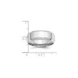 Sterling Silver Beveled Edge wedding band ring shown for scale