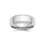 Sterling Silver Beveled Edge wedding band ring