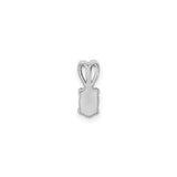 Sterling Silver Heart Pendant with Oval Aquamarine and Heart Shaped Bail