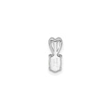 Sterling Silver Opal Pendant with Oval White Lab-Created Opal and Heart-Shaped Bail