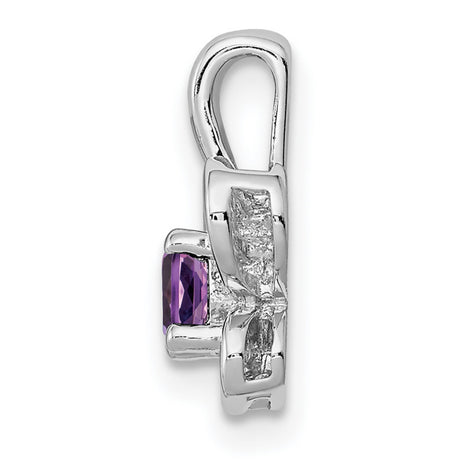 Amethyst Charm Pendant in Real 925 Sterling Silver