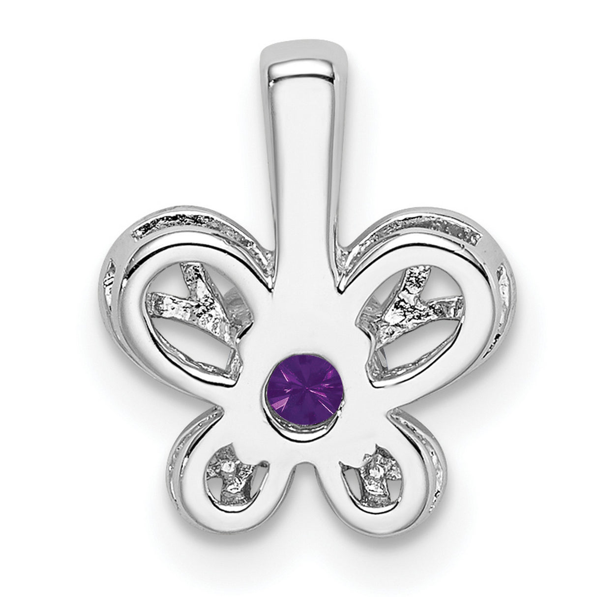 Amethyst Charm Pendant in Real 925 Sterling Silver