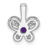 Amethyst Charm Pendant in Real 925 Sterling Silver
