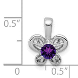 Amethyst Charm Pendant in Real 925 Sterling Silver