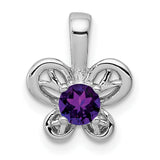 Amethyst Charm Pendant in Real 925 Sterling Silver