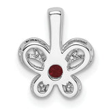 Created Ruby Charm Pendant in Real 925 Sterling Silver
