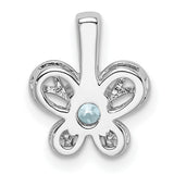 Aquamarine Charm Pendant in Real 925 Sterling Silver