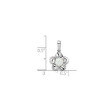 Sterling Silver Pendant with Lab Created Opal, Flower Shaped Nature Inspired Jewelry for Women