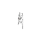 Sterling Silver Pendant with Oval Aquamarine, Modern Minimalist Design for Women