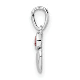 Sterling Silver Heart Pendant with Pink Tourmaline, Romantic Birthstone Jewelry for Women