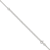 925 White Gold 1.15 mm Box Chain Necklace, Polished detail view