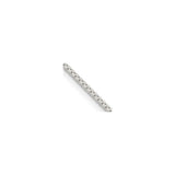925 White Gold 1.25 mm Box Chain Necklace, Polished alternate angle