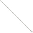 925 White Gold 0.6 mm Box Chain Anklet, Polished