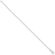 925 White Gold 0.8 mm Box Chain Anklet, Polished