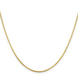 925 Yellow Gold 0.8 mm Box Chain Necklace, Solid
