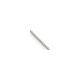 925 White Gold 0.9 mm Box Chain Necklace, Polished alternate angle