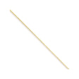925 Yellow Gold 0.9 mm Box Chain Necklace, Solid