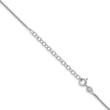 925 White Gold 1.1 mm Box Chain Necklace, Polished detail view