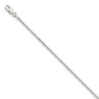 925 White Gold 1.25 mm Box Chain Bracelet, Polished