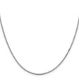 925 White Gold 1.5 mm Box Chain Necklace, Polished