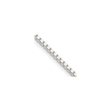 925 White Gold 1.75 mm Box Chain Necklace, Polished alternate angle